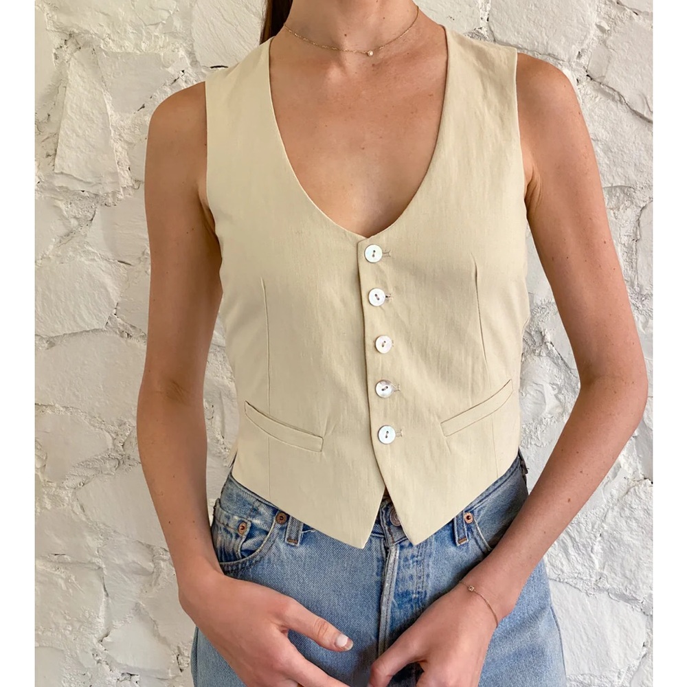 Scout Goods Khaki Tencel Vest